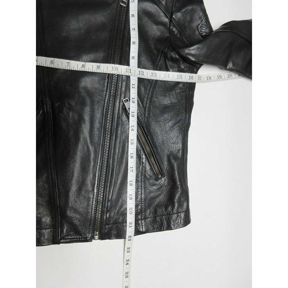 Diesel women's Y2K black buffalo leather full zip… - image 8