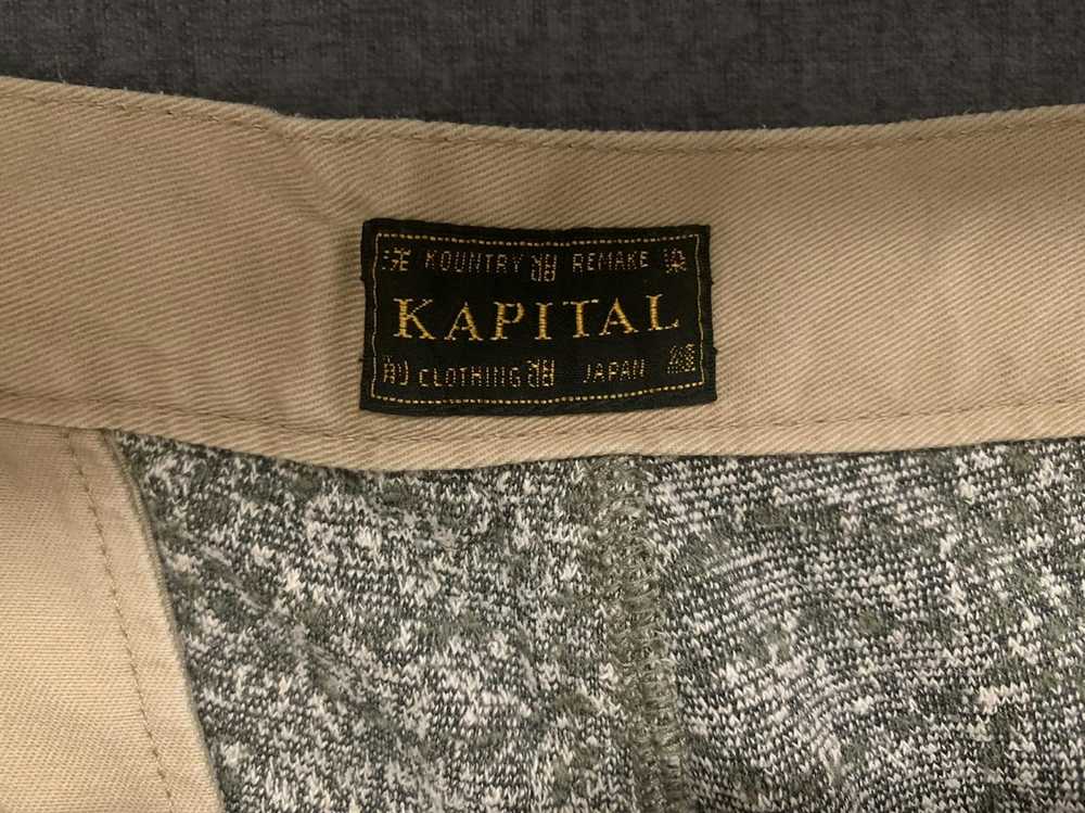 Kapital Kapital Irago Pile Sashiko Shorts - Khaki… - image 7