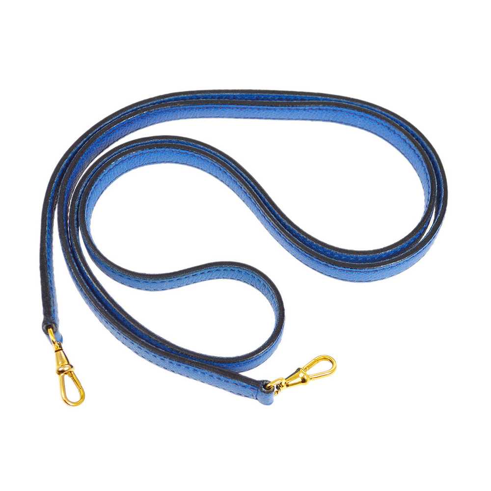 HERMES mini Kelly Bag Strap Blue Courchevel JT086… - image 1