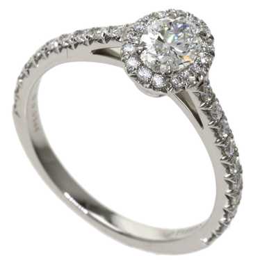 TIFFANY Soleste Oval Diamond Ring Platinum PT950 … - image 1