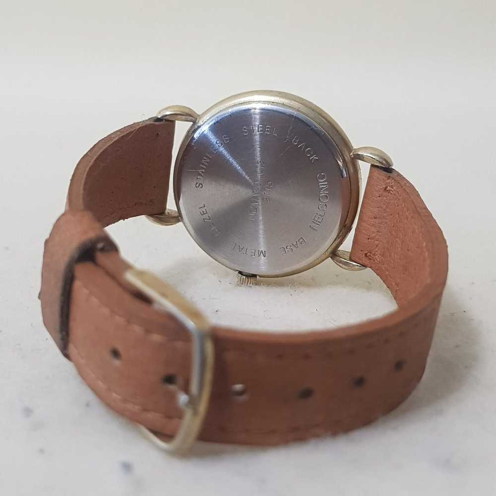 Vintage Watch-IT Quarts watch brown leather band … - image 5