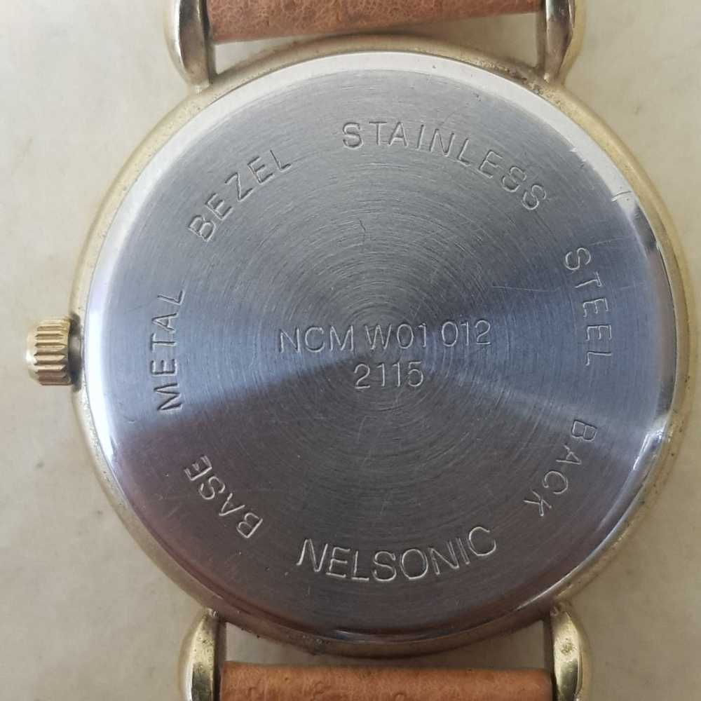 Vintage Watch-IT Quarts watch brown leather band … - image 7