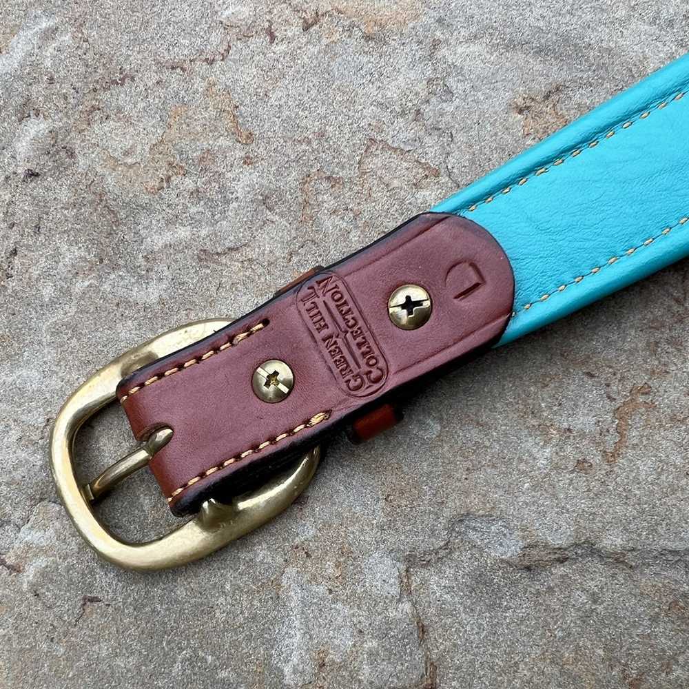 Other × Vintage Y2K Brown and Teal Leather Belt - image 5