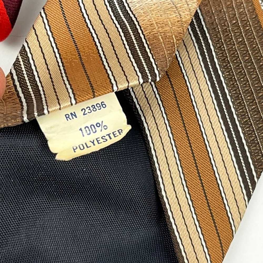 Lot of 5 Vintage Men's Neckties Striped Ties Asso… - image 11