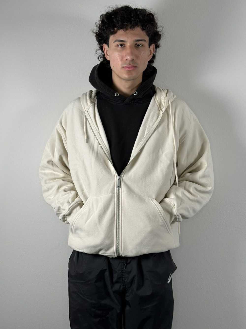 Streetwear cream zip up - image 1