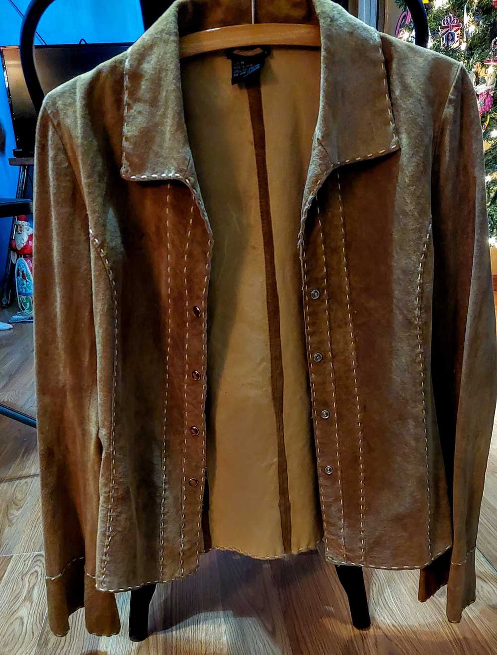 Other Wet Seal,Brown 100% Leather Coat - image 6