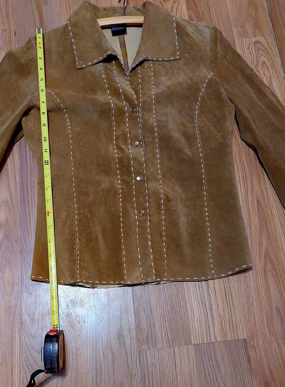 Other Wet Seal,Brown 100% Leather Coat - image 9