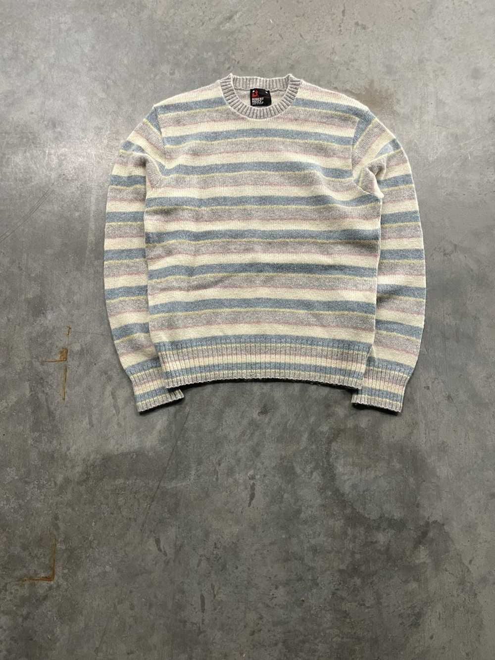 Vintage Vintage 80s Made In USA Wool Striped Swea… - image 1