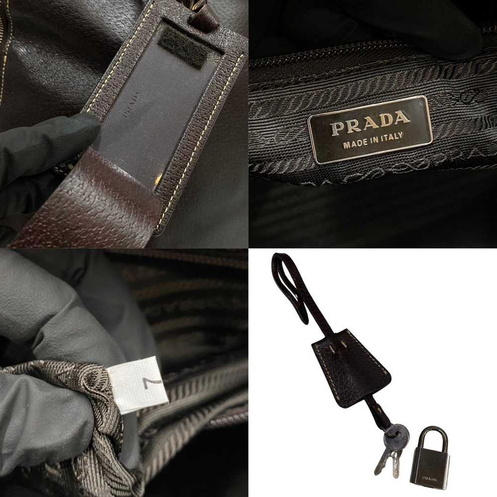 Prada PRADA triangle logo metal fittings leather … - image 3