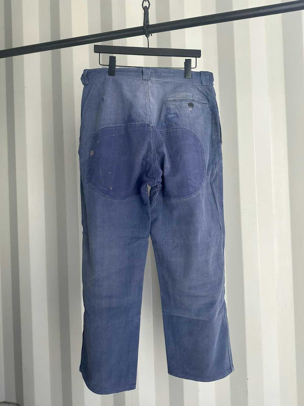 Vintage French Moleskin Chore Pants Workwear Dist… - image 6