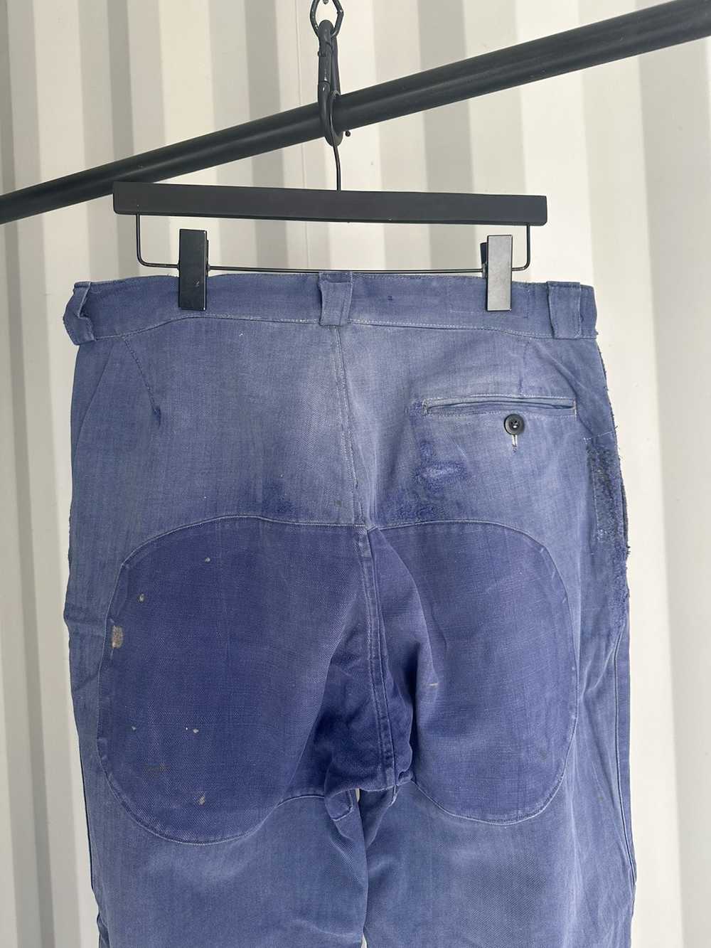 Vintage French Moleskin Chore Pants Workwear Dist… - image 7