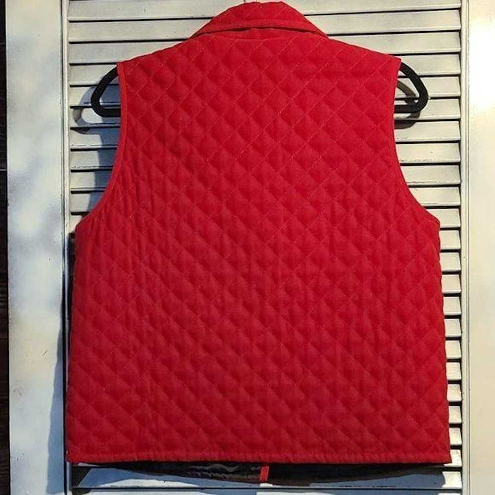 Other Talbots Petites Med Red Quilted Vest - image 6