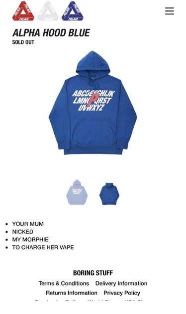 Palace Palace Alpha Hoodie Blue