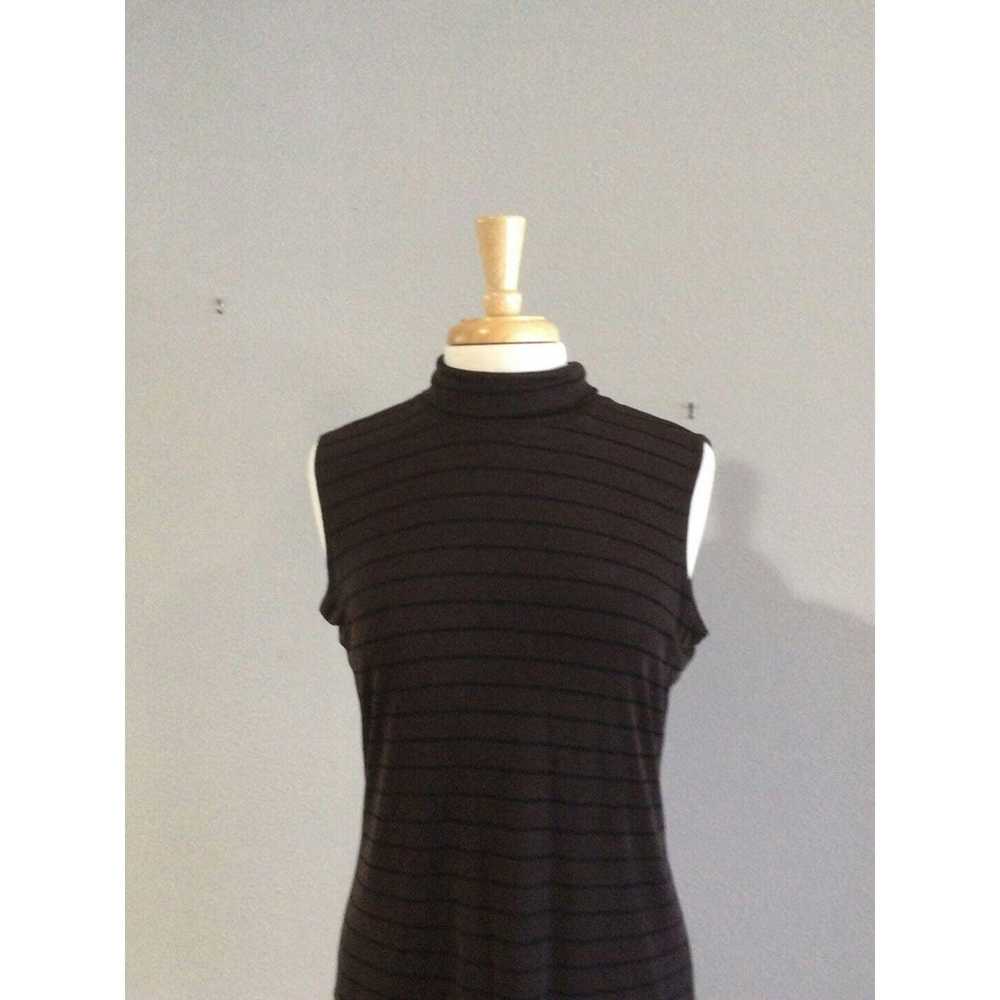 Chicos Chicos Mock Neck Sleeveless Brown/Blk Stri… - image 5