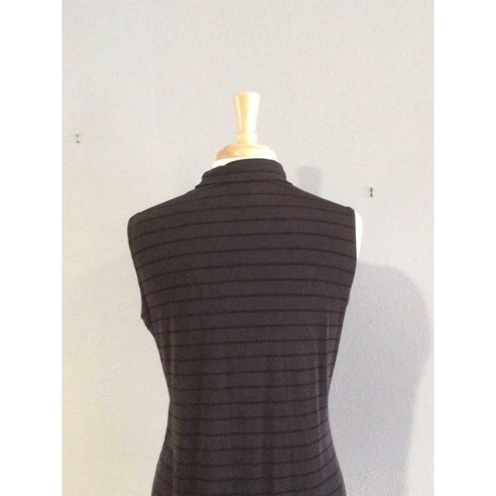 Chicos Chicos Mock Neck Sleeveless Brown/Blk Stri… - image 9