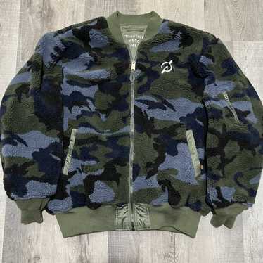 Vintage Alpha Industries Embrodiered Camo Camouflage Field Utility Jacket  Large