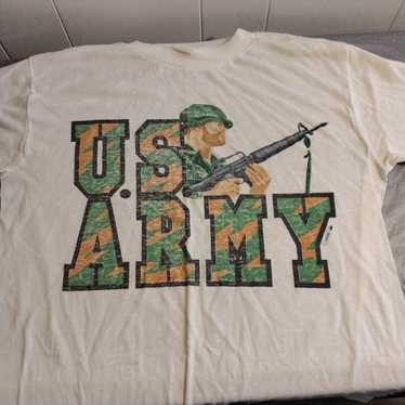 90‘s vintage US ARMY Tee MAXI OP Vintage 1950's -deadstock- U.S. Army Military Camp Pickett