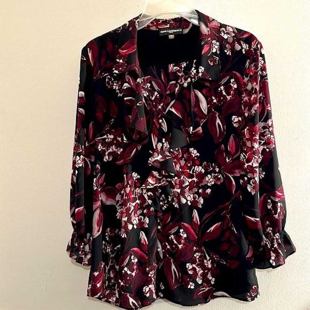 Karl Lagerfeld Anthropologie Blouse Conditions Ap… - image 1