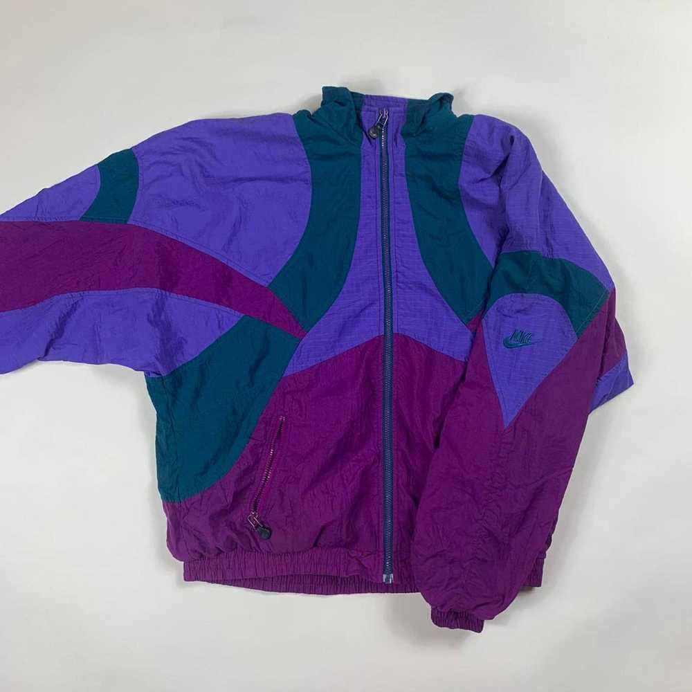 Nike Vintage Nike Windbreaker in Purple and Teal - image 2