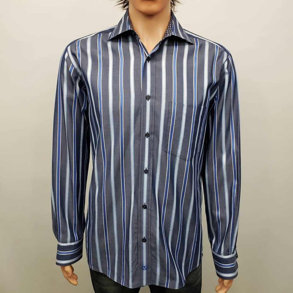 Bugatchi Bugatchi Uomo Dress Shirt M Striped Cont… - image 3