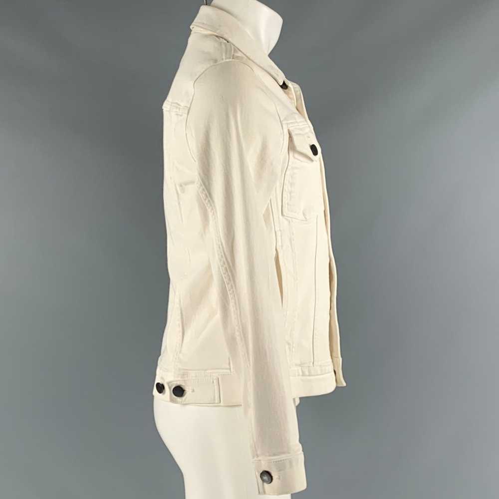 J Brand Off White Cotton Blend Trucker Jacket - image 2