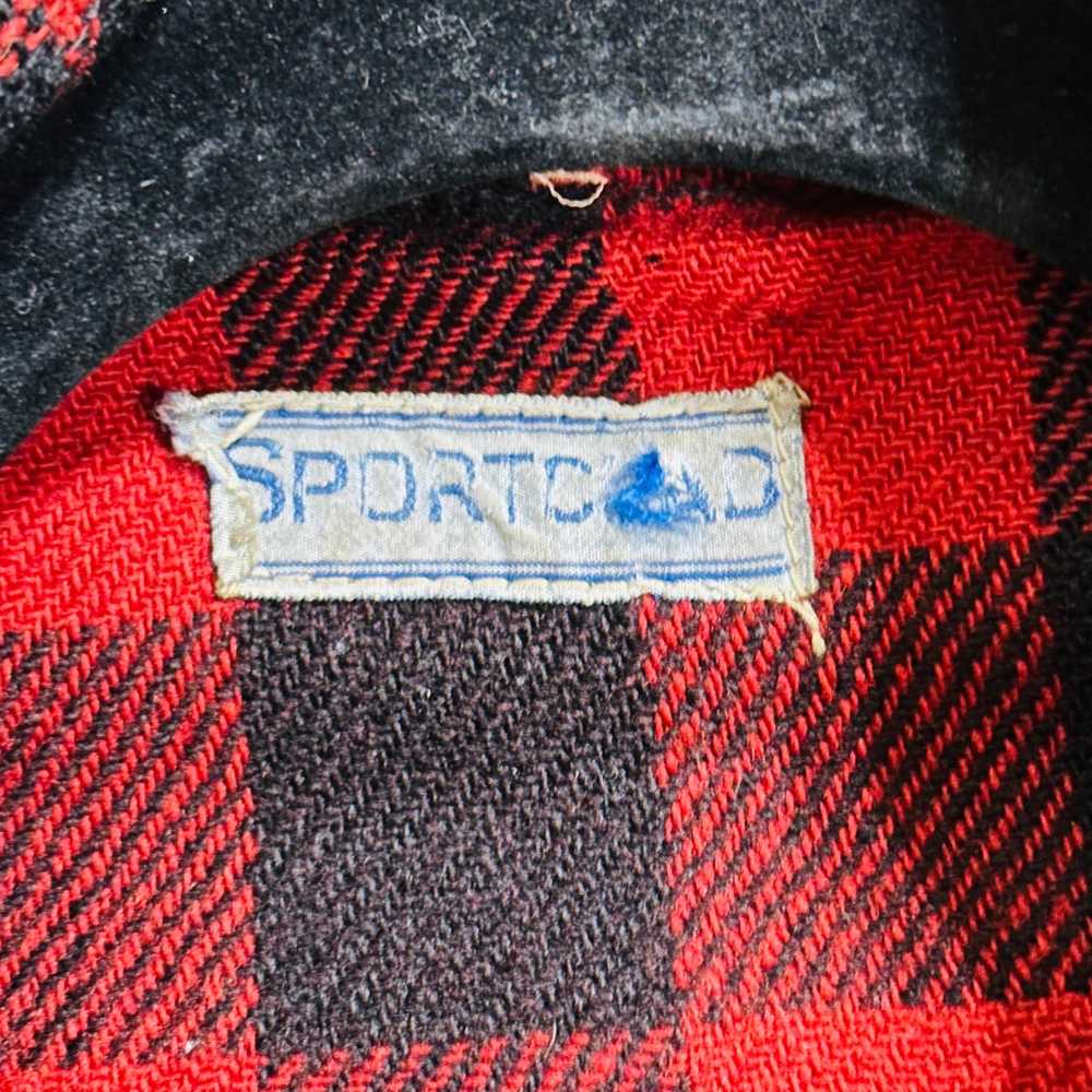 Vintage Vintage Sportclad 1940s Wool Red Plaid Ja… - image 6