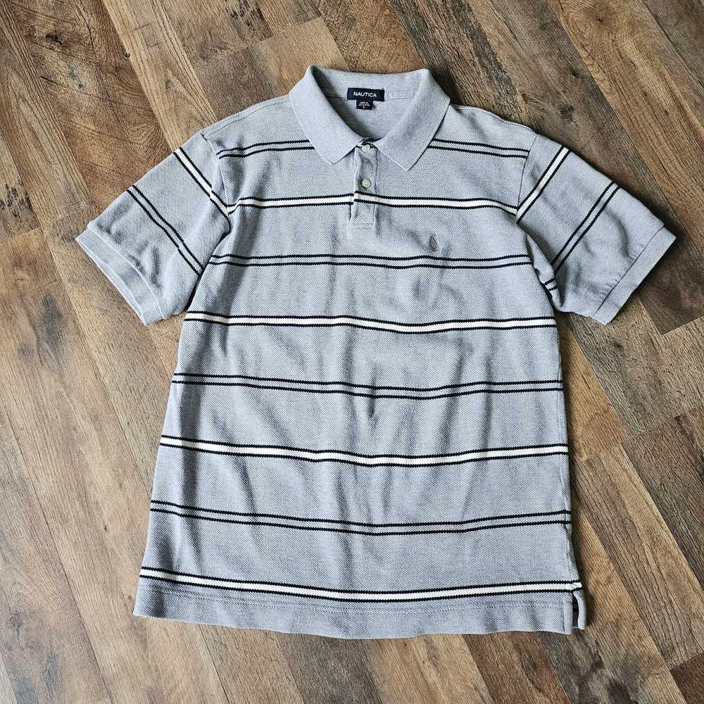 Nautica Nautica Polo Shirt Vintage 90s Stripe VTG… - image 1