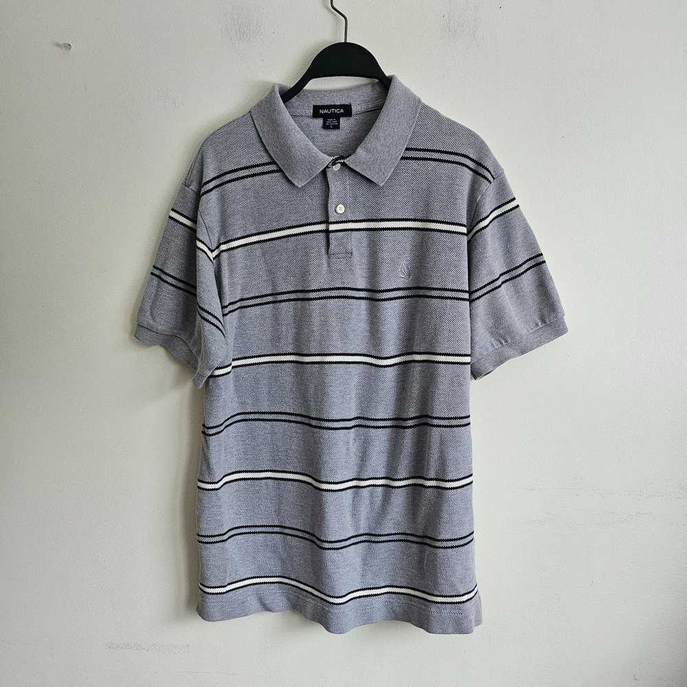 Nautica Nautica Polo Shirt Vintage 90s Stripe VTG… - image 2