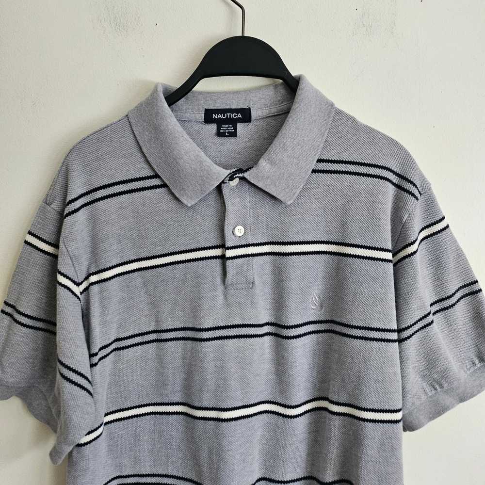 Nautica Nautica Polo Shirt Vintage 90s Stripe VTG… - image 3