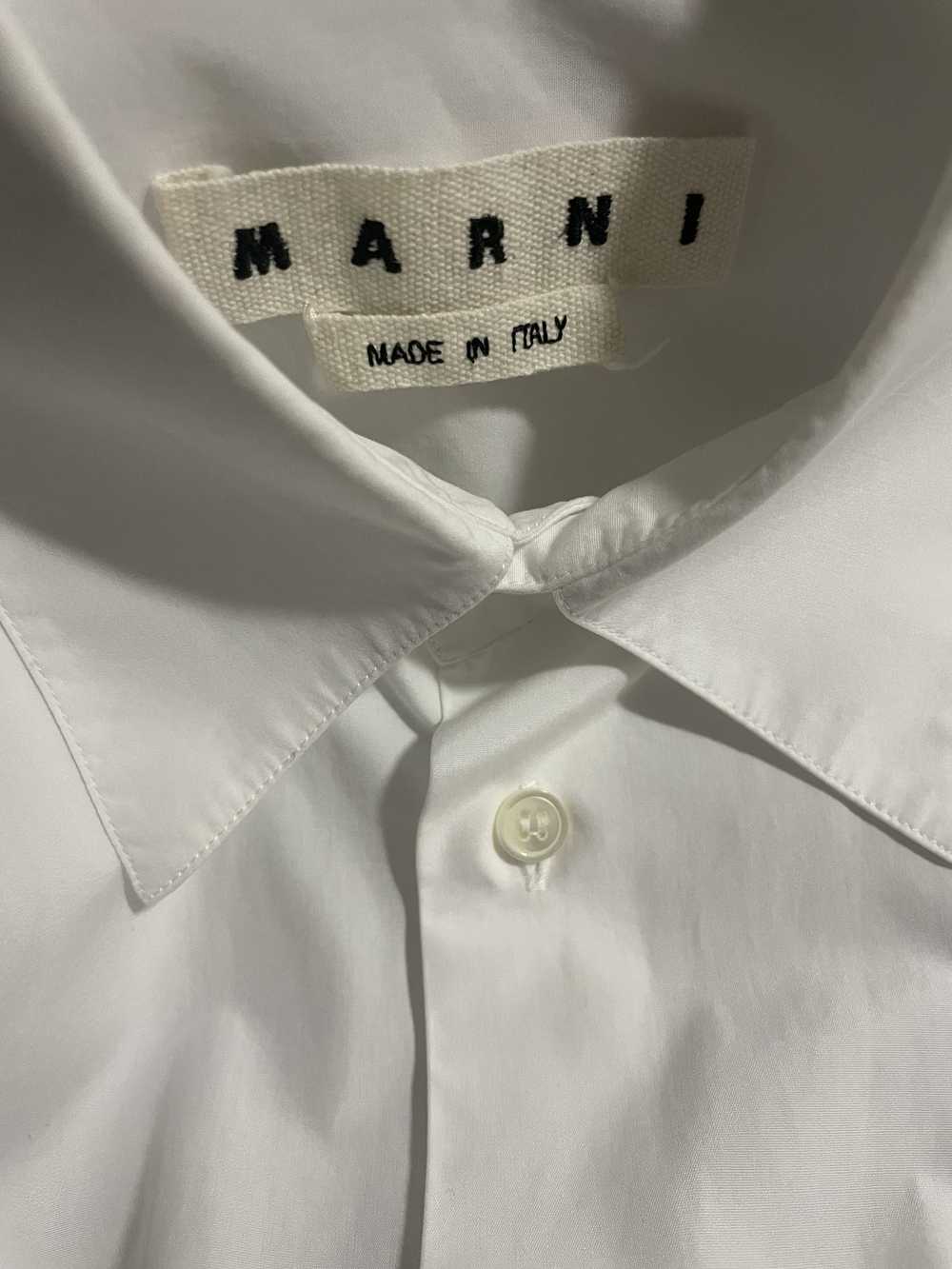 Marni Marni White Navy Cotton Wool Shirt - image 3