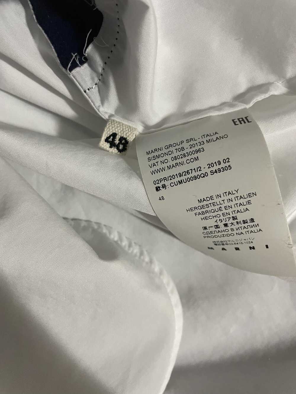 Marni Marni White Navy Cotton Wool Shirt - image 4