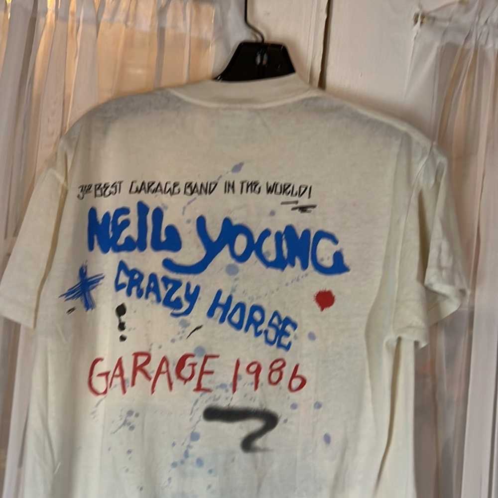 VTG LG 80S T-SHIRT NEIL YOUNG & CRAZY HORSE IN A … - image 8