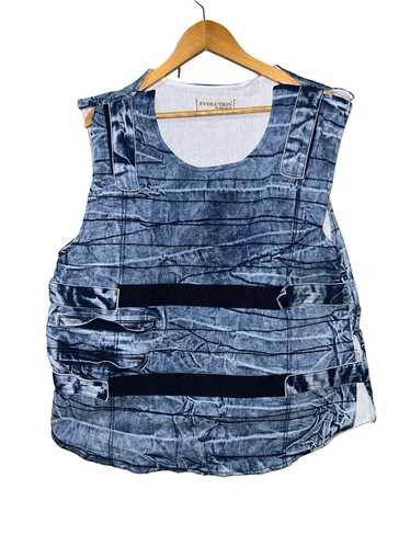Other × Streetwear Denim Vest Jacket Military Sty… - image 1