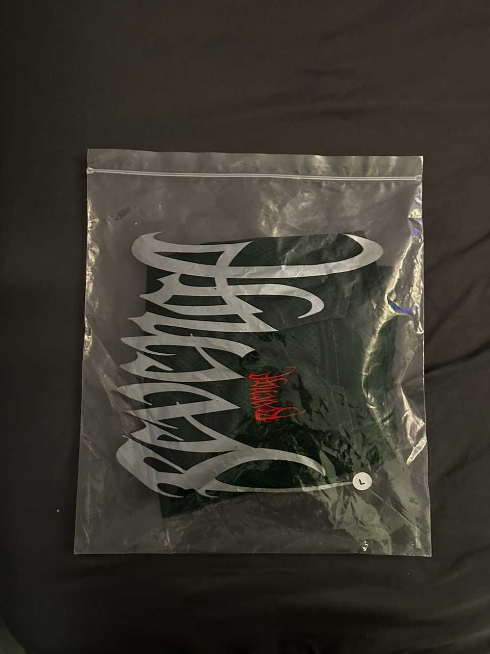 Revenge Revenge embroidered green and red mesh sh… - image 5