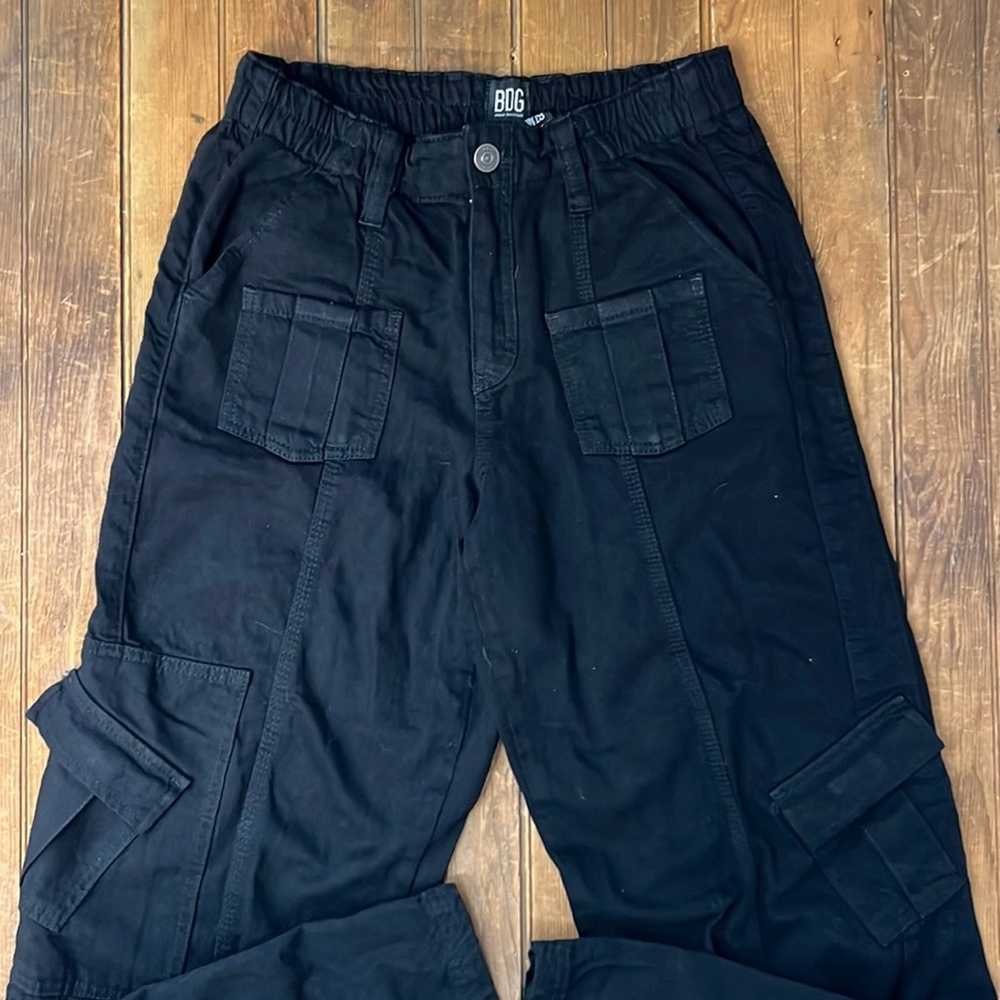 BGG Urban Outfitters Y2K slouchy cargo pants blac… - image 2