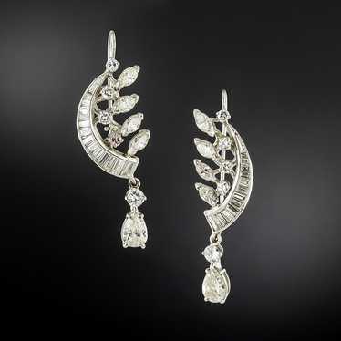 Estate Multi-Shape Diamond Dangle Earrings