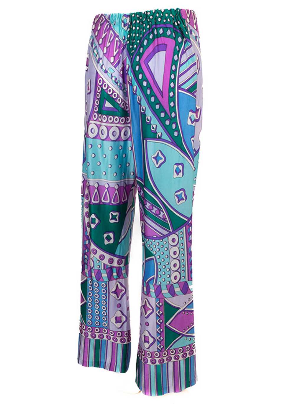 1960s Psychedelic Print Pants - image 2