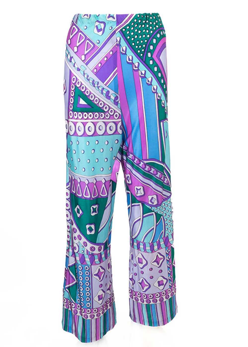 1960s Psychedelic Print Pants - image 3