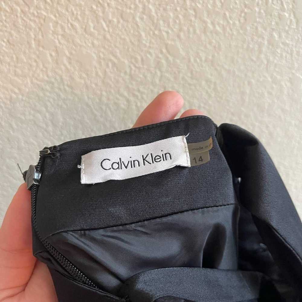 Calvin Klein Black Satin Cross Back Maxi Gown Eve… - image 8