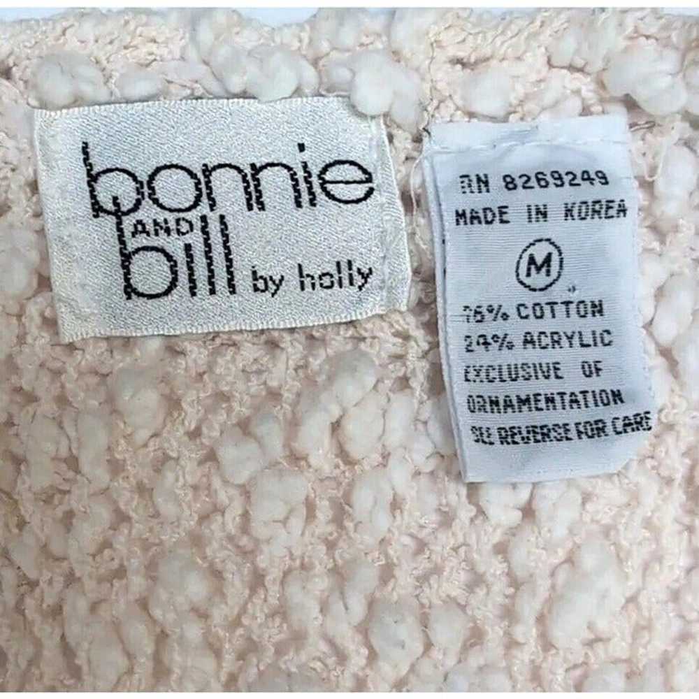 VTG 80s Bonnie & Bill Sweater Womens Size M Pale … - image 5