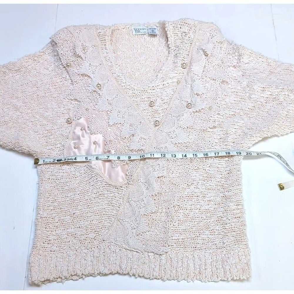 VTG 80s Bonnie & Bill Sweater Womens Size M Pale … - image 7