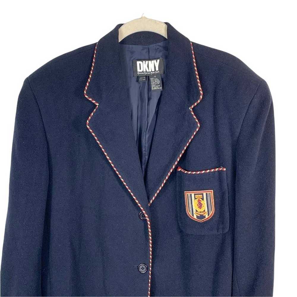 Vintage 1990’s DKNY Crest Blazer Collegiate - image 5