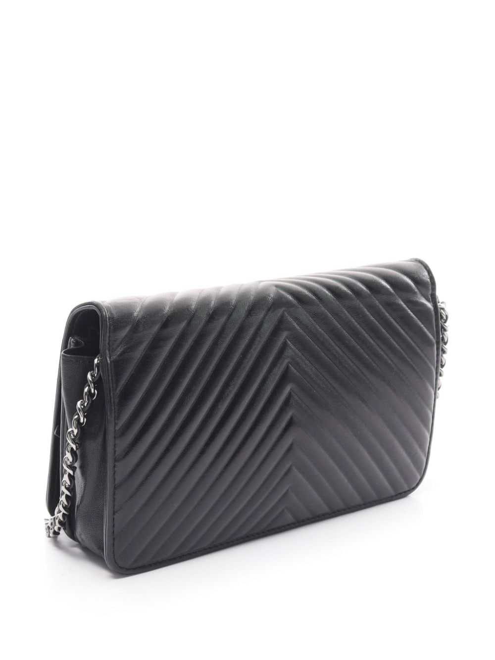 CHANEL Pre-Owned 2018 Chevron-quilted wallet-on-c… - image 2