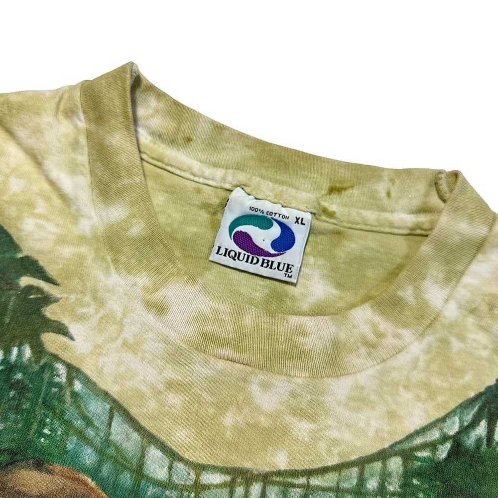 Vintage 1990 Liquid Blue Elephant Tye Dye T Shirt - image 7