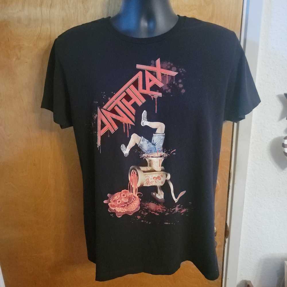 Vintage Anthrax Meat Grinder T-Shirt Size Large - image 1