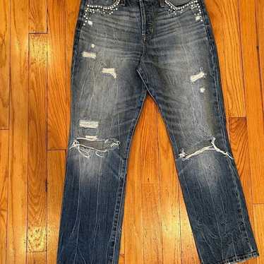 Hollister Rhinestone Studded High Rise vintage st… - image 1