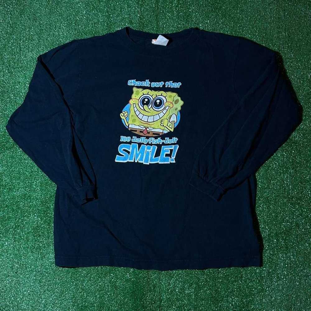 Y2K 2000s Spongebob 100 Jolt Smile Longsleeve. Sz… - image 1