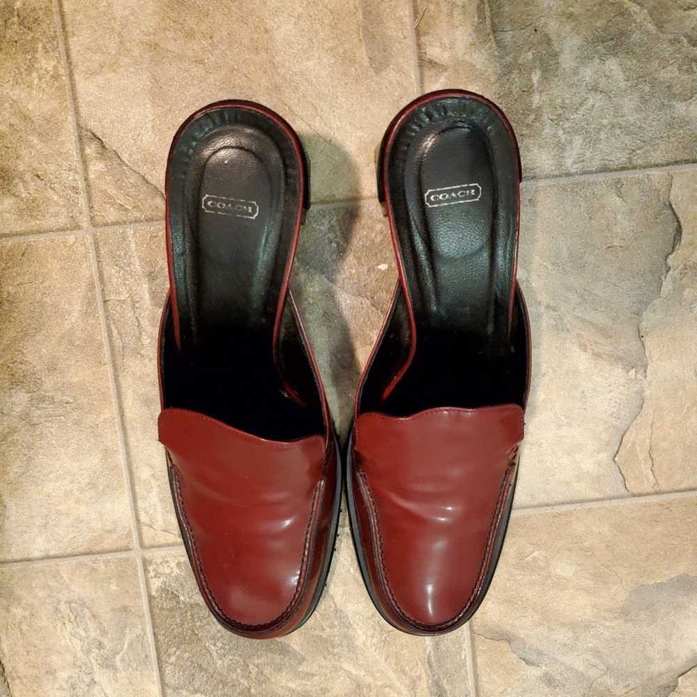 Vintage Coach Burgandy Red Brown Leather High Hee… - image 5