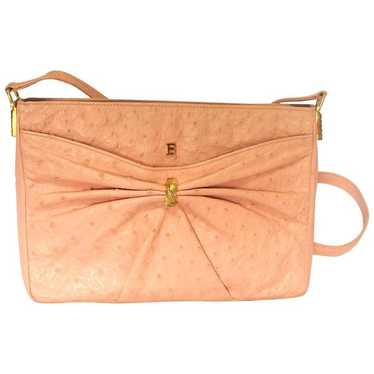 BALLY Vintage genuine milky pink ostrich leather … - image 1