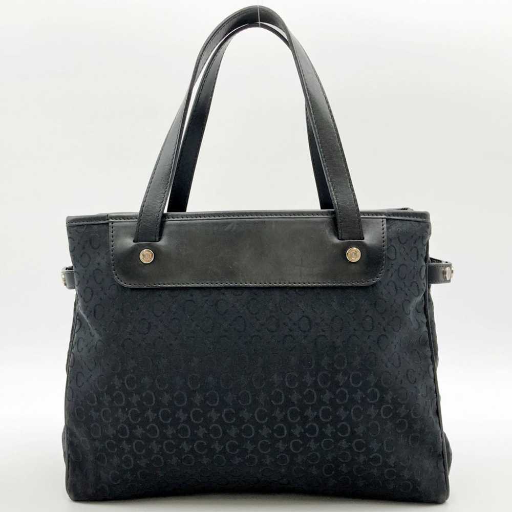 CELINE Tote Bag Handbag C Macadam Black Nylon x L… - image 1